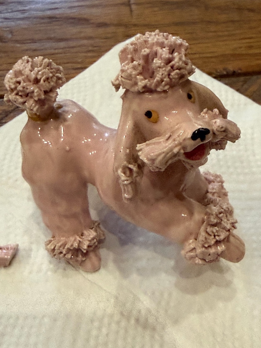 Three Napco Vintage Spagetti Poodles-Damaged-priced accordingly